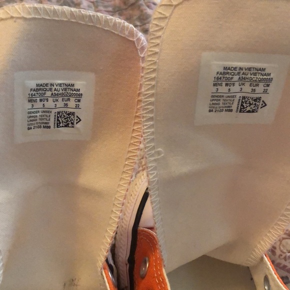 “Golden Poppy” Converse WMS sz 5 MNS sz 3 - Picture 8 of 15